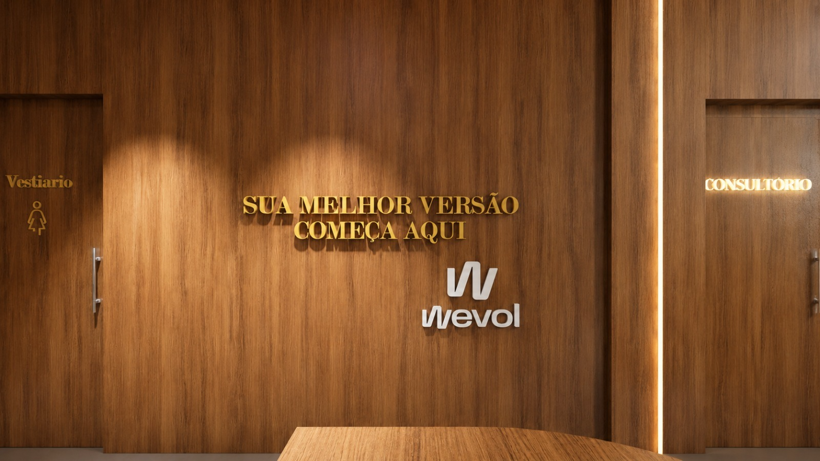 Ambiente WEVOL con un mensaje de bienvenida